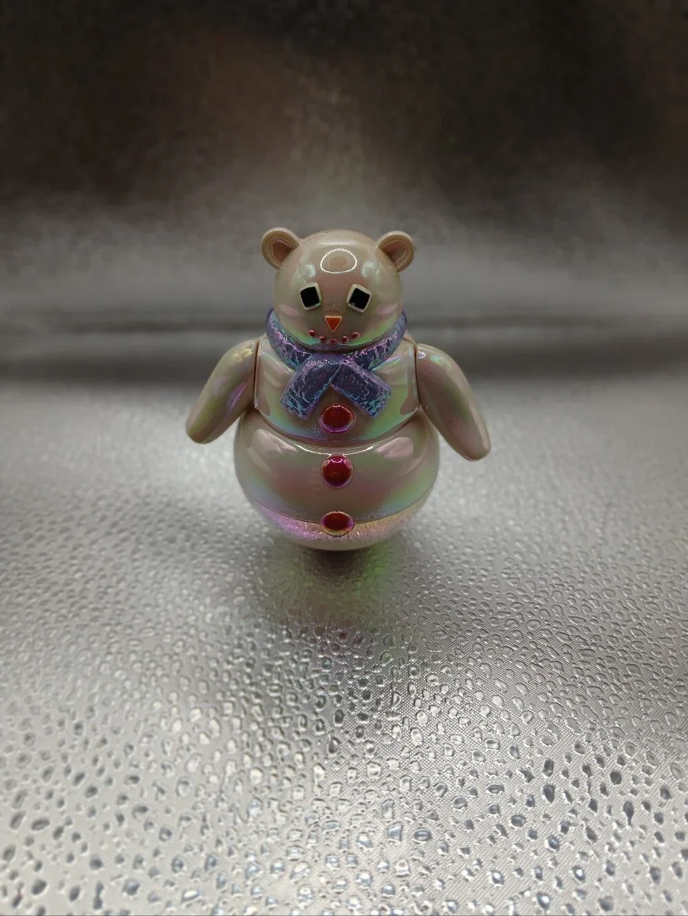 American Girl Doll Wobble Jingle Rattle White Polar Bear Snowman Plastic Toy